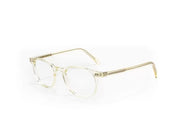 Side view of the LGR Fez glasses in Champagne 49.