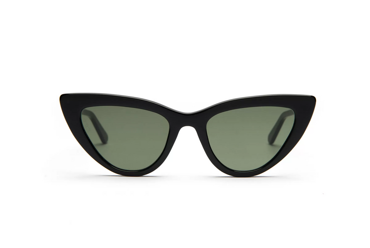 LGR Orchid glasses in Black 01/Flat Green G15.