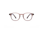 Front view of the LGR Fez glasses in Crystal Brown 76.