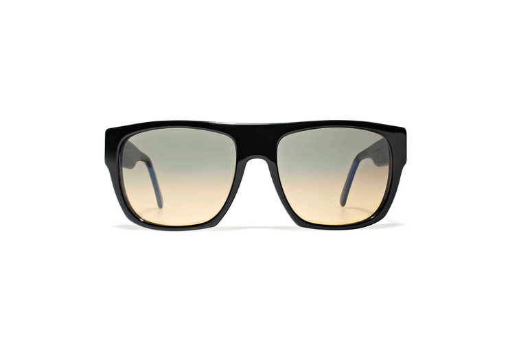 A front view of the LGR Tripoli in Black 01/Yellow Gradient Photochromic.