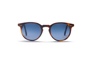 Front view of the LGR Dancalia glasses in Havana Maculato 39/Blue HD.