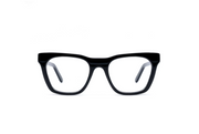 A front view of the LGR Cecile glasses in Black 01.