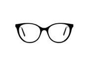 A front view of the LGR Cleopatra glasses in Black 01.