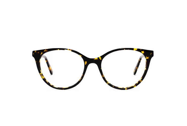 A front view of the LGR Cleopatra glasses in Havana Scuro 09.