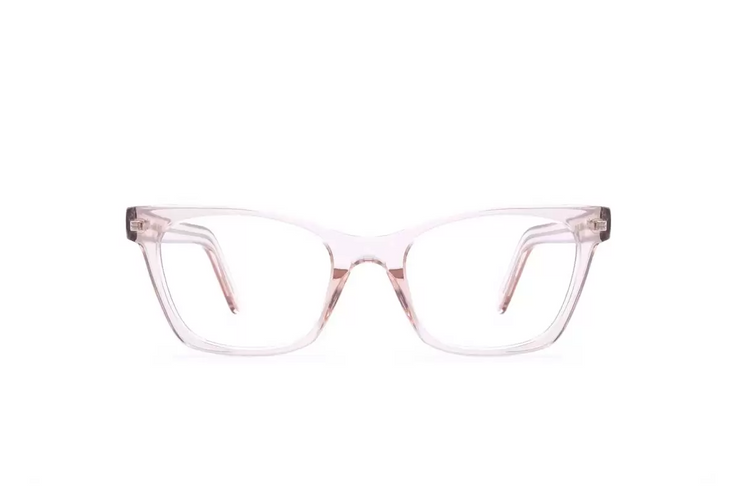 A front view of the LGR Alizé glasses in Crystal Pink 71.