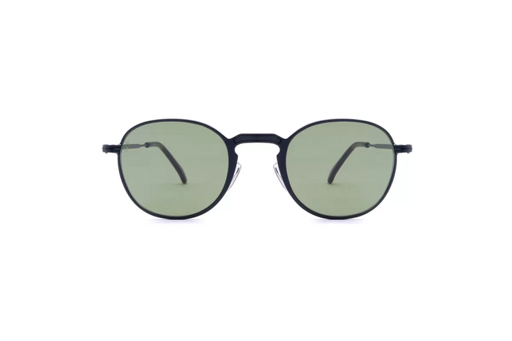 LGR Malindi glasses in Black Matt/Havana Maculato 39/Green G15.