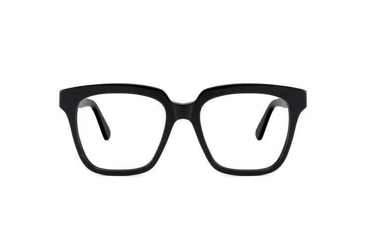 A front view of the LGR Dakhla glasses in Black 01.