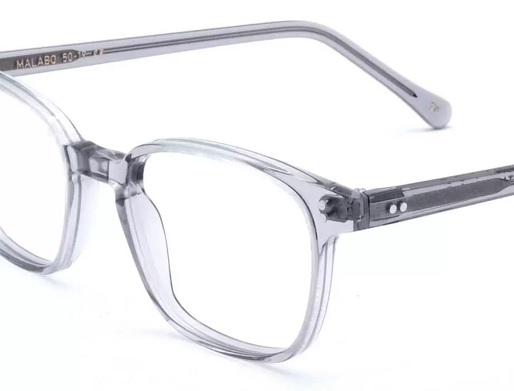 Side view of the LGR Malabo in Crystal Dark Grey 78 - zoomed in on frame rim.
